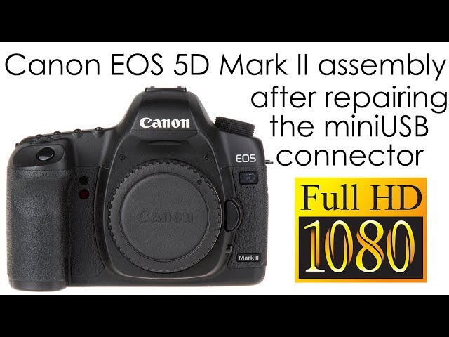 Canon EOS 5D Mark II assembly after repairing the miniUSB