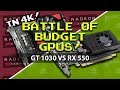 Budget GPUs gaming... in 4K?! AMD RX 550 vs Nvidia GT 1030 (Battle of Budget GPUs! feat. EposVox)