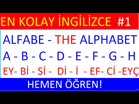 İngiliz alfabesi - İngilizce Alfabe -  The English alphabet- Kodlama  (Spelling)- 1. DERS