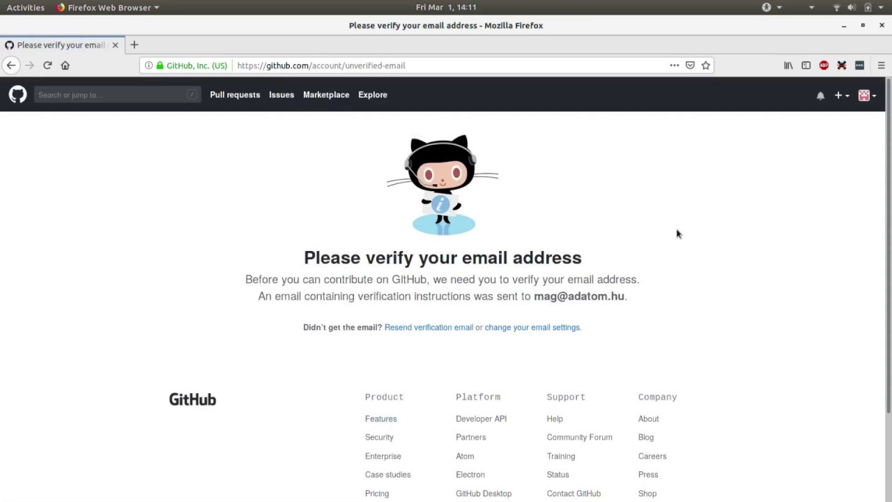 PDEngine - github felhasználó létrehozása