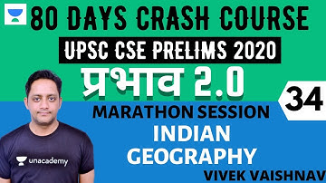 प्रभाव 2.0 - 80 Days Crash Course for UPSC CSE Prelims 2020 Hindi | Geography - 34 | Vivek Vaishnav