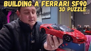 Building the Ferrari SF90 3D Puzzle 🏎️ | Ravensburger 3D Model Unboxing & Build