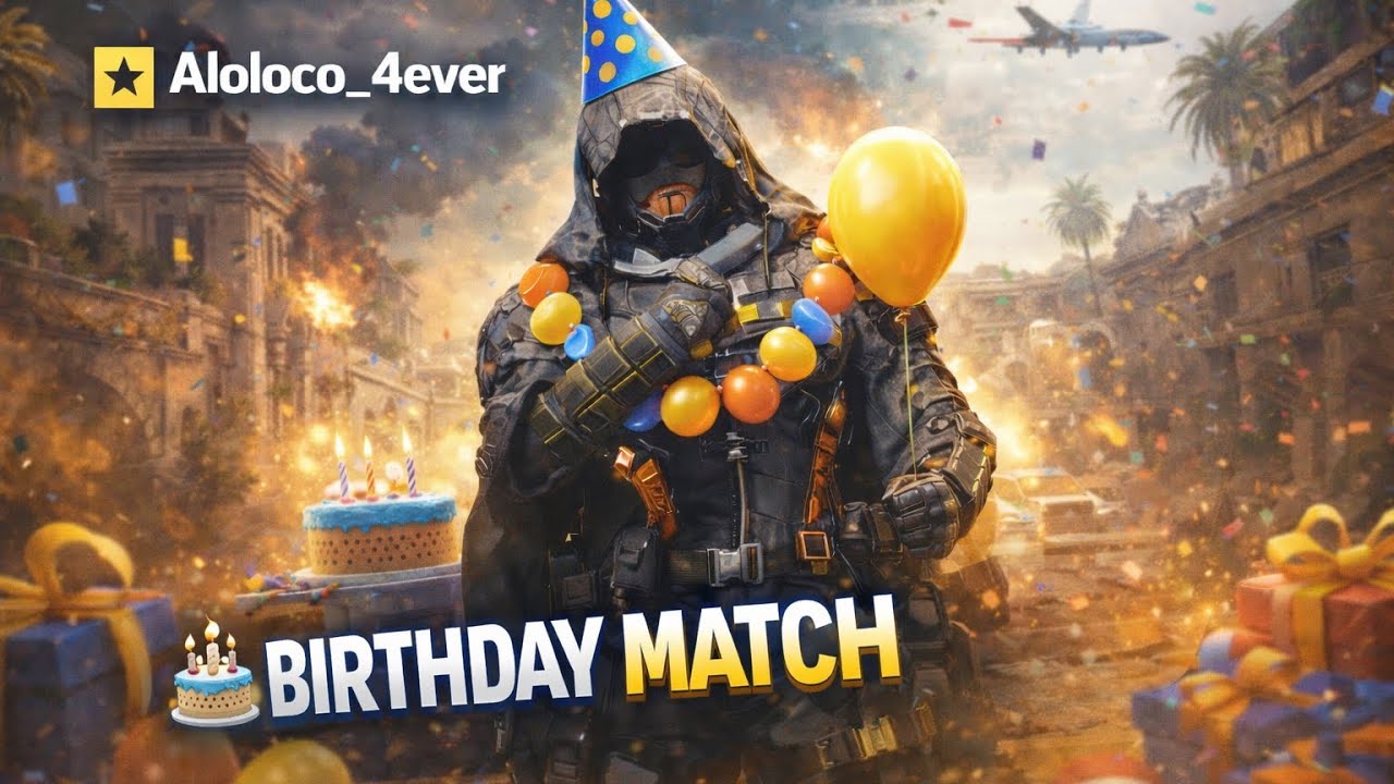 Birthday match! How long can I survive in a Solo vs squads??