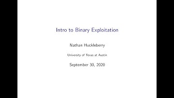 Intro to Binary Exploitation