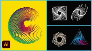 Transform Geometric effect in Adobe Illustrator | Gradient, Angle rotate | Graphic Design