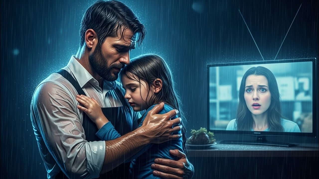 A Single Dad Waiter Saved a Young Woman in the Rain—Days Later, His Daughter Recognized Her on TV. 