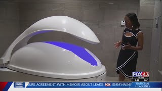 Float therapy uses sensory deprivation to help patients de-stress, improve sleep