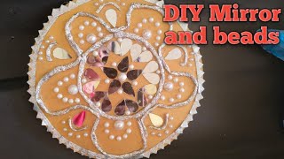 ✨ DIY Mirror &amp; Bead Wall Art #aluminiumfoilcraft   wall art