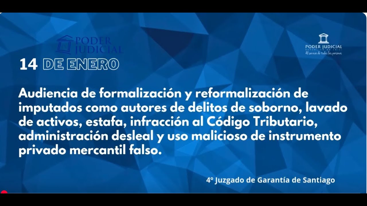 Formalización y reformalización de imputados como autores de delitos de soborno, entre otros (14_01)