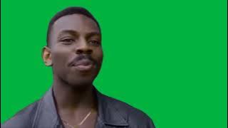 Think Man meme Green Screen -  Black guy points finger at forehead meme Funny