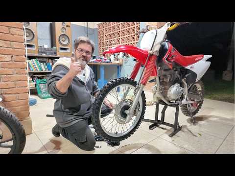 Replacing the front wheel bearing on a Honda CRF 150F / 230F