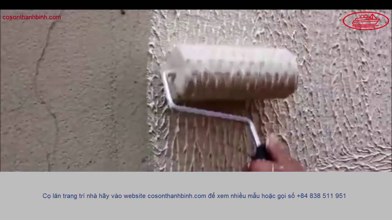 dụng cụ lăn sơn hoa văn - YouTube