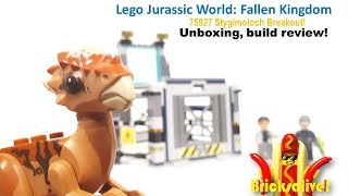 Lego Juric World Fallen Kingdom 75927 Stygimoloch Breakout Unboxing, Build And Review