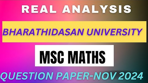 Msc maths real analysis question paper bdu @questionpaperofficial