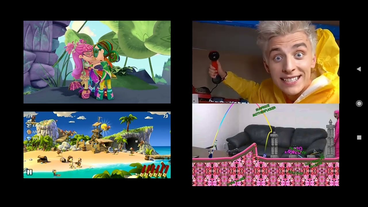 Сказочный патруль Vs А4 Бункер Vs Moorhuhn Pirates Vs Multi Samsung - Video 4 Screen HD 