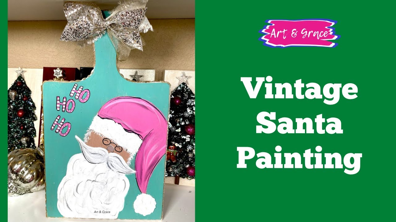 How To Paint a Vintage Santa - YouTube