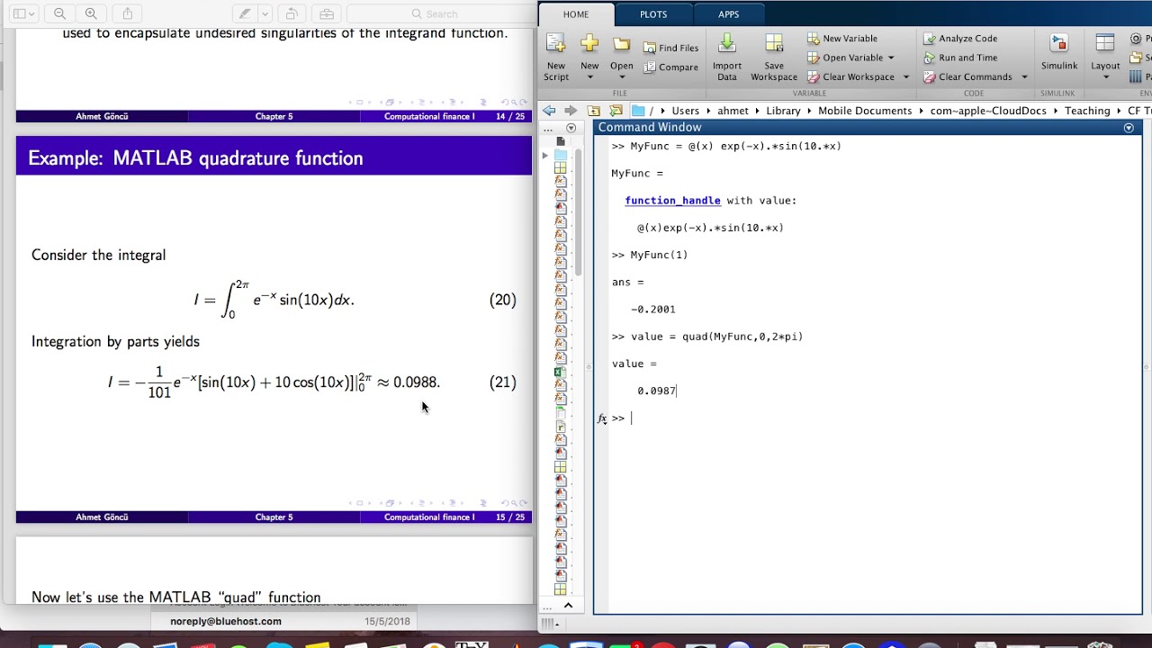 Chapter5 MATLAB integral - YouTube