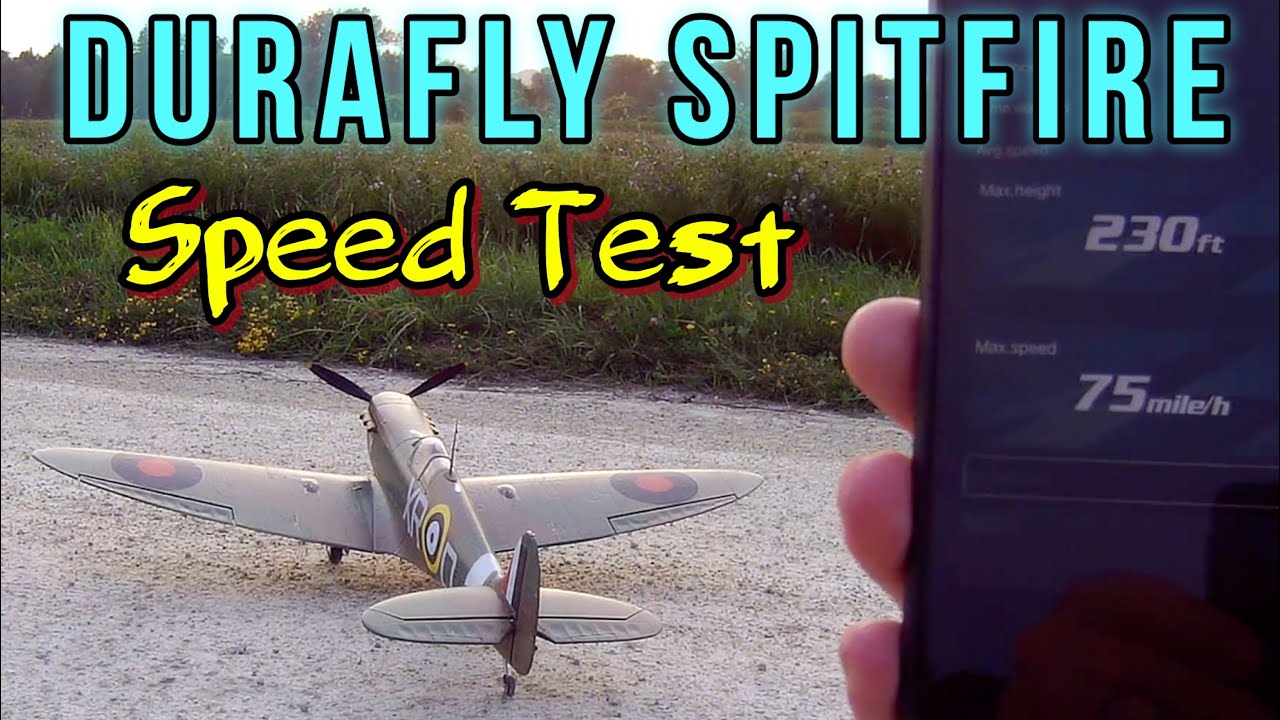 Durafly Spitfire MK 2 Speed Test #new #rcplane #flight #test - YouTube