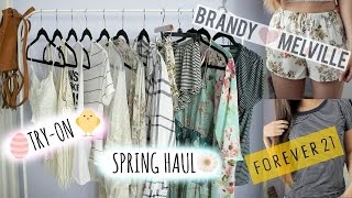 Spring Haul 2015 || Try On!! Brandy Melville, Forever 21, Showpo...