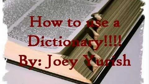 How to use a Dictionary.wmv