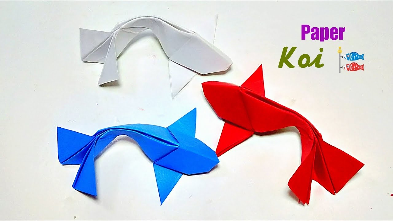 Paper Koi Fish How to Fold Step by Step Origami Gold Fish DIY