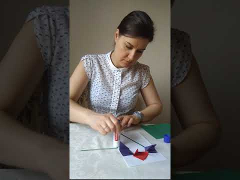 Аппликация в технике оригами