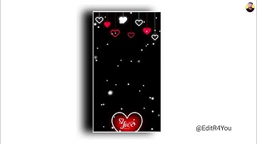 Love heart black screen template video || light effect template || black screen video || Edit R4You