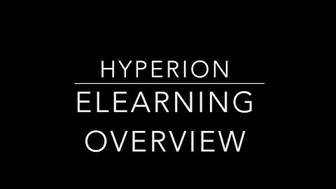 Hyperion eLearning Overview