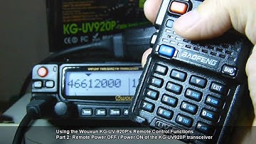 Wouxun KG-UV920P Remote Control: Power OFF / ON