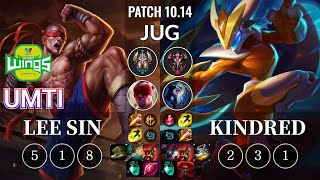 JAG UmTi Lee Sin vs Kindred Jungle - KR Patch 10.14