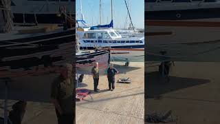 Getting ready for work.... #droneflight #boatbuilding #marina #sailing #boatlife
