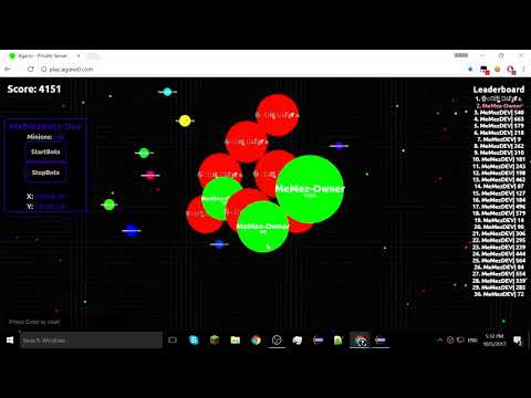 MeMezBots Update | Play.agario0.com Hacked |  100% Working HACK | Coded in Java ☕