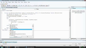 Visual Basic 2008 Tutorial 7 Opening a Text File