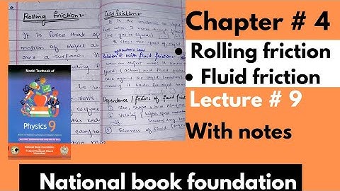National book foundation|Rolling Friction and Fluid Friction