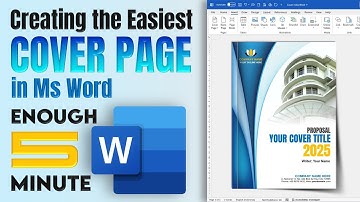 Creating a Cover Page in MS Word in the Easiest Way