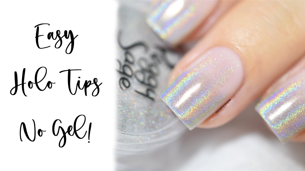 Easy Holographic Pigment Tips - No gel/UV required! || Marine Loves Polish