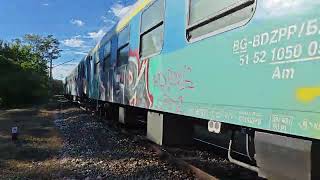 БВ 3623 София - Бургас с 80041 малко преди гара Казанлък