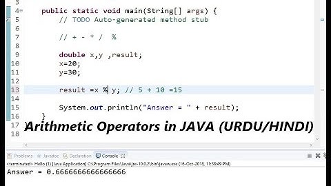 Arithmetic Operators in JAVA Programming | Urdu/Hindi