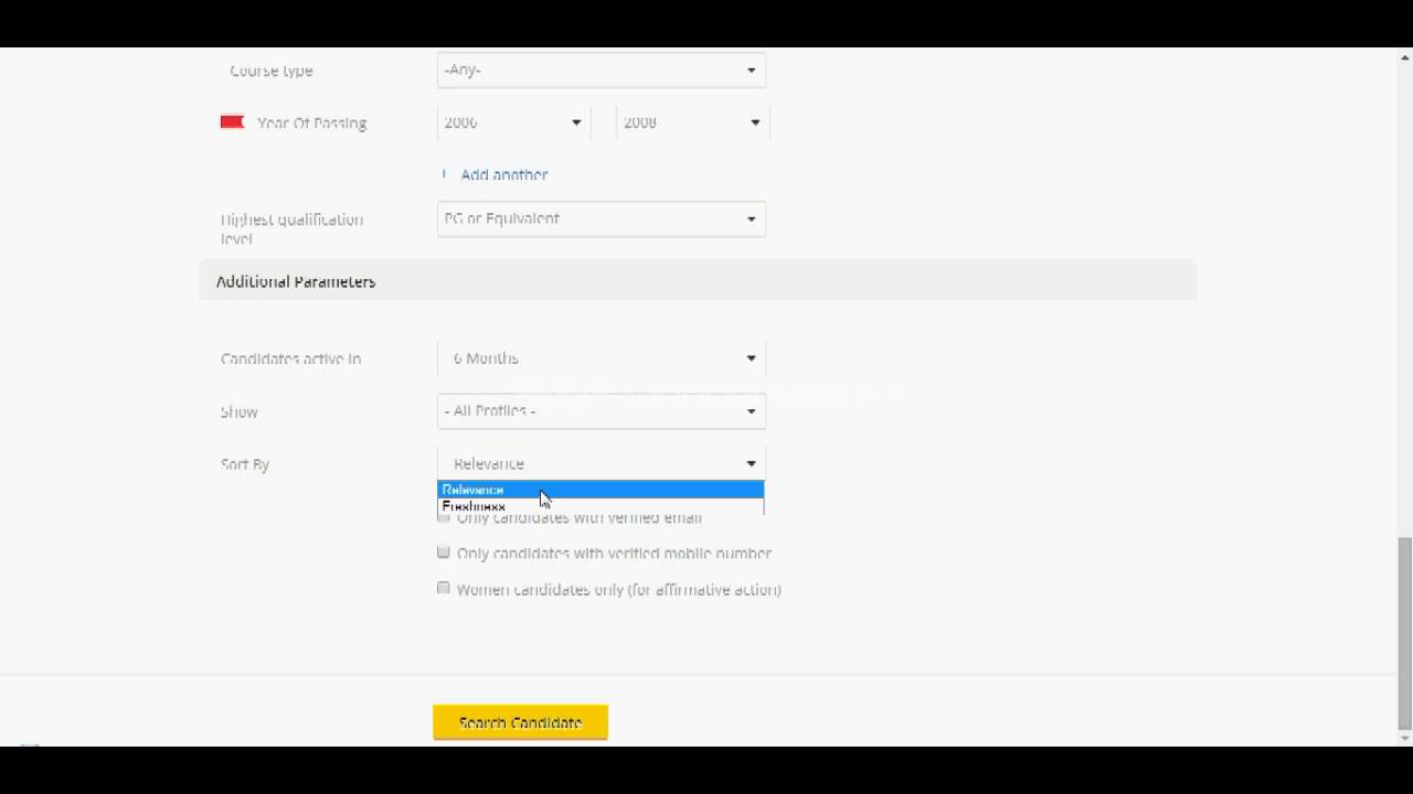 Shine Recruiter: Training Video Search