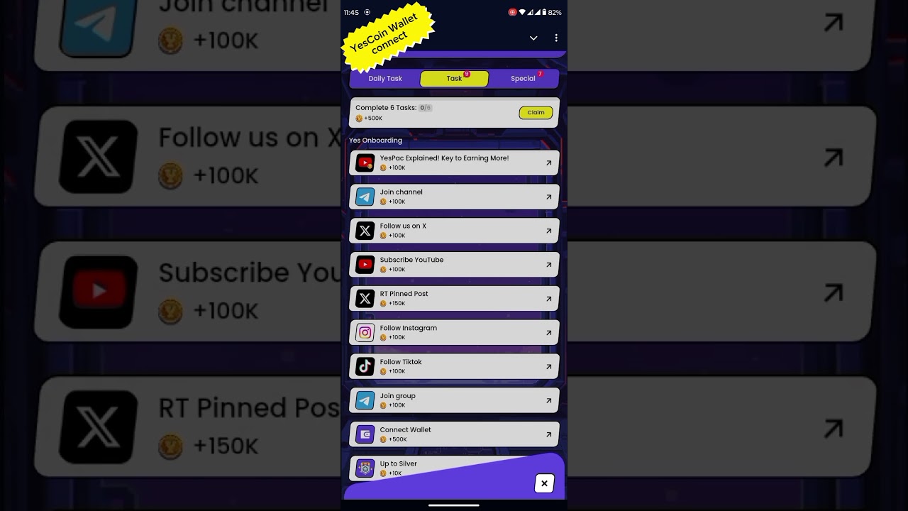 Yescoin Wallet Connect. 