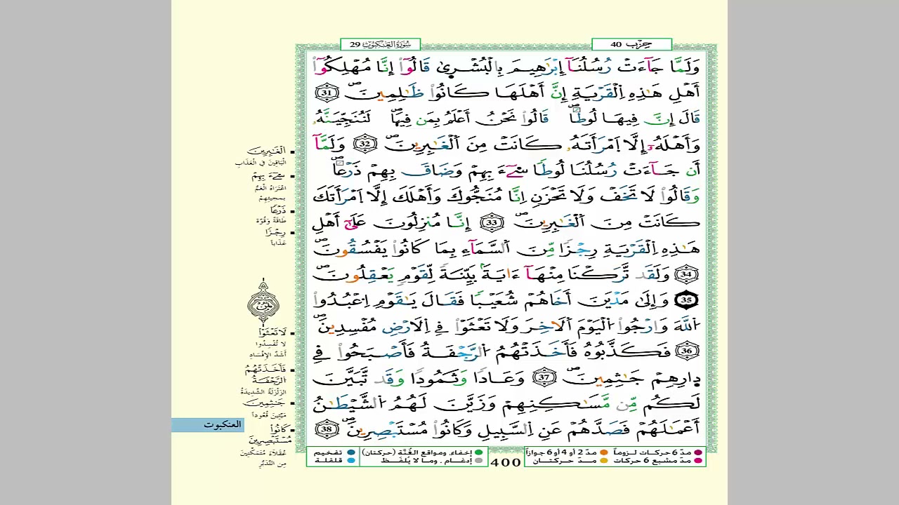 الثمن 8 من الحزب 40  مكرر 7 مرات من المصحف المصور برواية ورش عن نافع للقارئ الشيخ العيون الكوشي