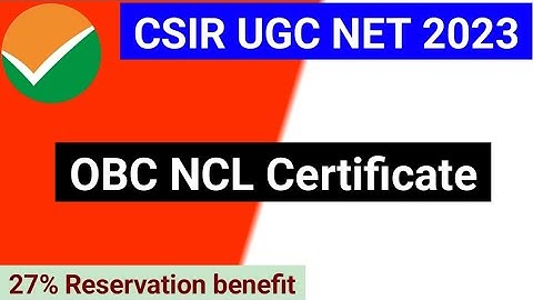 CSIR UGC NET OBC Certificate. How to get OBC Certificate for CSIR UGC NET #csir #csirnet