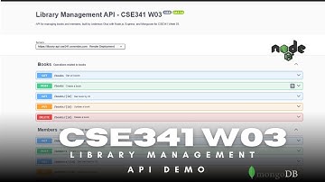 CSE341 W03 Project: Library API Demo by Anderson Okai | CRUD Operations