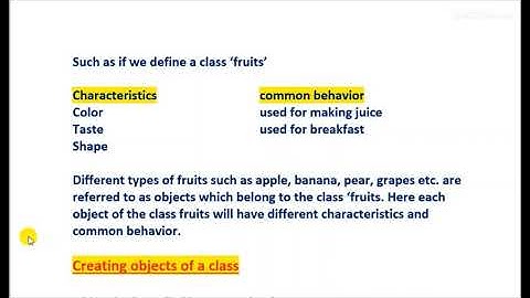 Class 9 part 2 chapter 2 elementary concept of objects and classes