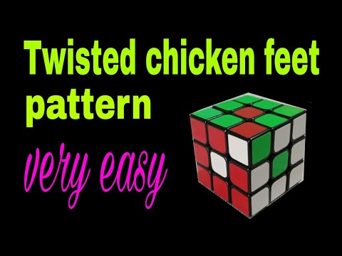 Rubik's Cube Pattern | Twisted Chicken Feet Pattern