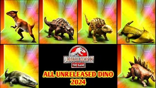 ALL UNRELEASED DINO 2024 AND BATTLE CHALLENGE | JURASSIC WORLD THE GAME