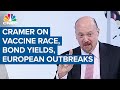 Jim Cramer on vaccine race, bond yields and European outbreaks