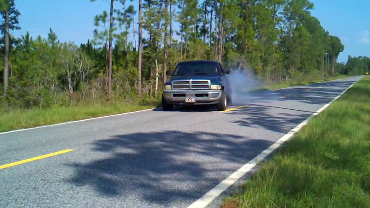 99 dodge ram 5.2 burn out YouTube