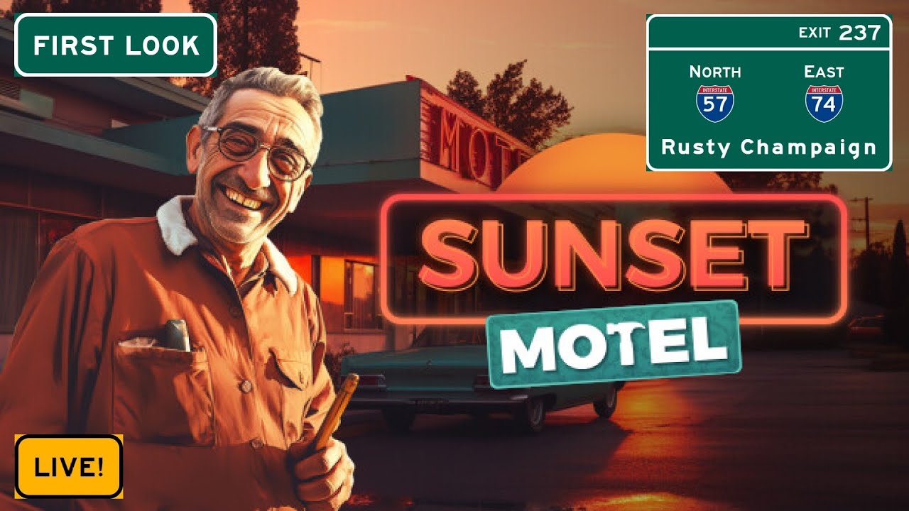 Sunset Motel Demo First Look Live! - Building a Roadside Dream!