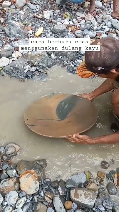 cara berburu emas menggunakan dulang kayu #shorts #viralvideo #viralshorts